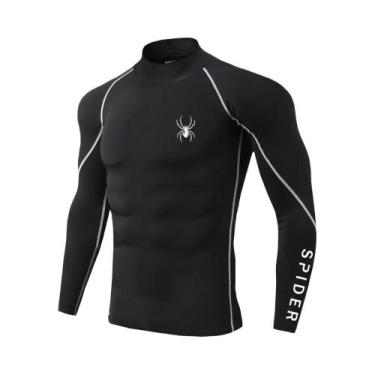 Imagem de Camiseta De Compressão Masculina De Manga Longa Para Corrida, Secagem 