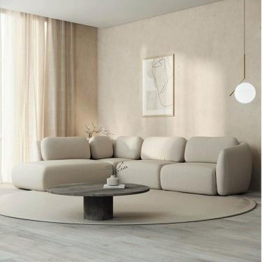 Imagem de Conjunto Sofá Orla de Canto 1 Sumiê 1 Canto 1 Central 1 Direito Cabecasa MadeiraMadeira Espuma do Mar