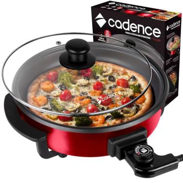 Imagem de Panela Elétrica Cadence Multifuncional Rouge Chapa 30cm Antiaderente PAN610 127V