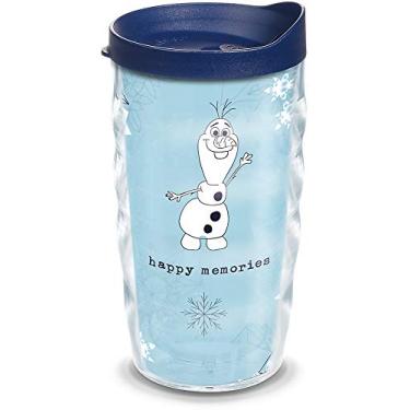 Imagem de Tervis Disney - Frozen 2 - Copo de viagem com isolamento térmico de parede dupla Olaf Made in USA mantém as bebidas frias e quentes, 290 ml ondulado, clássico