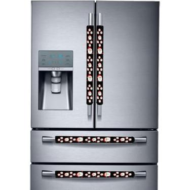 Imagem de Miaowater 4 peças de capas para maçanetas de porta de geladeira, puxadores decorativos de eletrodomésticos de cozinha, protetor antiestático, geladeira, forno de lava-louças, evita impressões digitais