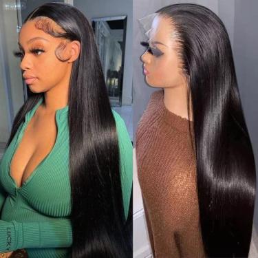 Imagem de Peruca frontal de renda Iris Queen Straight HD 28" Cabelo humano