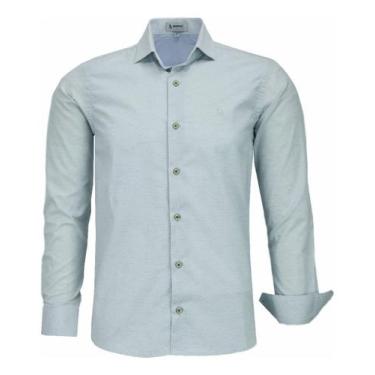 Imagem de Camisa Social Amil Manga Longa Algodão, Linho E Viscose 1809, Cinza, 6