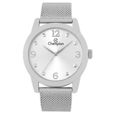 Imagem de Relógio Feminino Champion Prata Aço Mostrador Prateado Original Resist