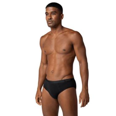 Imagem de Cueca Slip Lupo 485-002 Cotton Algodão Cós Elástico - Geral, Preto 003