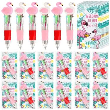 Imagem de Conjunto de canetas esferográficas Flamingo de 4 cores Sayglossy, paco