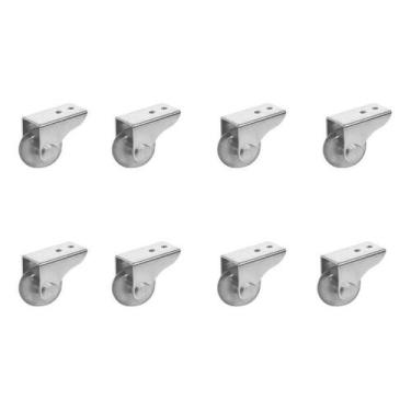 Imagem de Kit 8 Rodízios Rodinha 38mm Fixo Multiuso para Sofá Bicama e Móveis em