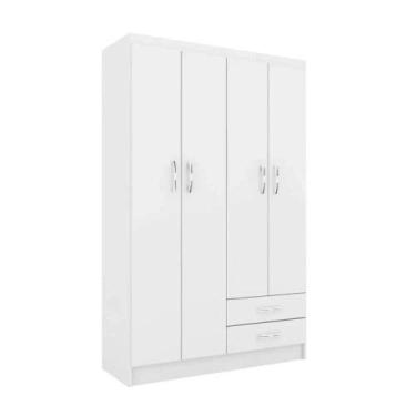 Imagem de Guarda Roupa Evidencia 4 Portas Cor Branco - Estrela Móveis
