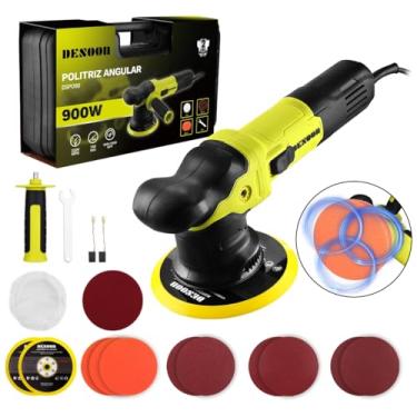Imagem de Desoon Politriz Roto Orbital Profissional 900W 127V Elétrica Lixadeira Polidor 5500rpm 150MM Polir Lixar Carro Azulejo Madeira Com Acessórios