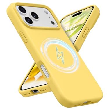 Imagem de GUAGUA Capa para iPhone 17 Pro Max Magnética, Silky-Soft Silicone [Compatível com Magsafe] Capa protetora de telefone à prova de choque com forro de microfibra fina para iPhone 17 Pro Max 6,9