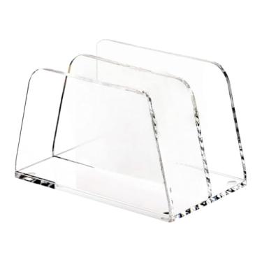 Imagem de predolo Organizador de correspondência de acrílico para mesa, suporte para arquivo de cartas, prático, porta-papel, porta-documentos para sala