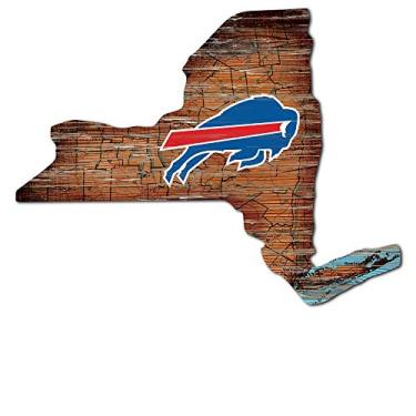 Imagem de Fan Creations NFL Buffalo Bills Placa de Estado Unissex Buffalo Bills Mini Roadmap, Cor da equipe, 30,5 cm