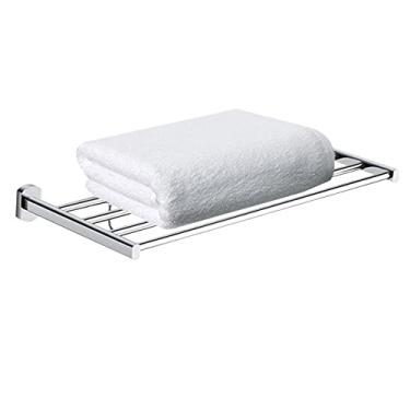 Imagem de Toalheiros, toalheiros, prateleira de toalha sem cabide de toalha montado na parede toalheiro autoadesivo para toalheiros higiênicos/400 mm/a