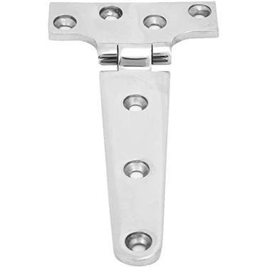 Imagem de 151 x 75 dobradiça em forma de T de 4,5 mm 151 x 75 x 4,5 mm de espessura dobradiça de porta de vidro para armário de fundição de aço inoxidável