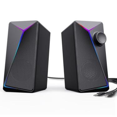 Imagem de Alto-falantes para PC ROSON Gaming alimentados por USB Aux de 3,5 mm p