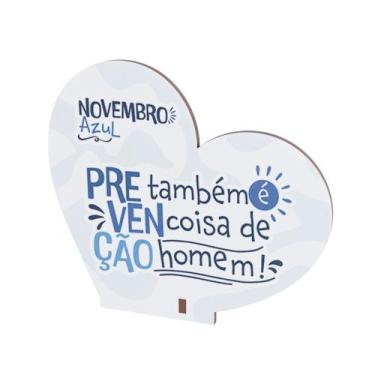 Imagem de Kit 30 Corações MDF Novembro Azul Campanha de Conscientização - R9 Dec