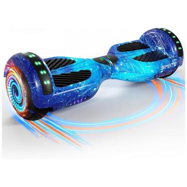Imagem de Hoverboard SIMATE 6,5&quot; Galaxy Blue com LED e Bluetooth – Certificado UL2272, Motores 250W, até 12 km/h