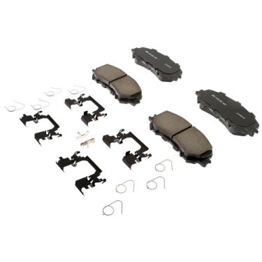 Imagem de ACDelco Kit de pastilhas de freio a disco frontal de cerâmica profissional 17D1737CHF1 com molas e clipes