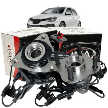 Imagem de Kit 2 Cubo de Roda Dianteira com Rolamento e Sensor ABS AL567 AL568 Compatível com Etios 1.3 1.5 Hatch e Sedan 2012 a 2019