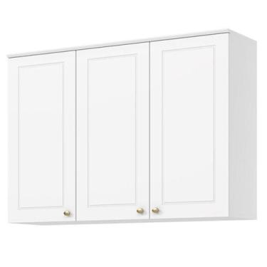Imagem de Aéreo 03 Portas 120 cm Americana Branco HP - Henn