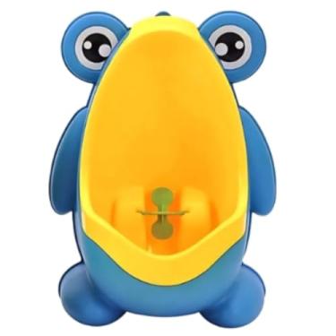 Imagem de Mictório Infantil Sapinho - Penico, Troninho e Pinico Infantil Menino para Desfralde de Bebê Criança Treino(Azul/Amarelo)