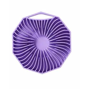 Imagem de Esfregão Corporal Antibacteriano de Silicone Duplo Lado Multifuncional e Moderna Escova de Banho Esfoliante para Pele(Roxo,1)