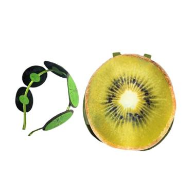 Imagem de Colaxi Fantasia de Frutas com Faixa para a Cabeça para Festas de Aniversário Atividades Festivais, Kiwi Adulto