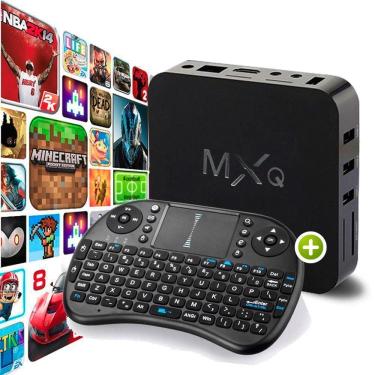 Imagem de Kit Aparelho Conversor Smart Tv + Teclado Android Infokit 4k