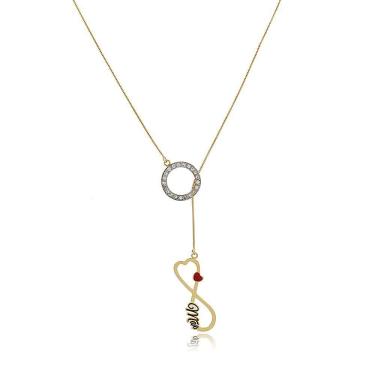 Imagem de Colar Personalizado Mãe E Infinito Folheado Em Ouro 18K