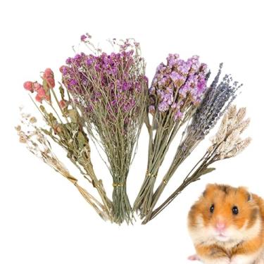 Imagem de Flores Para Cama De Hamster - Decoração Natural Para Gaiola De Gerbil,Decoração De Abrigo Para Gerbil - Para Coelhos Ouriços Donos de Animais Casamentos Acampamento Festas Temáticas Natal Ação de