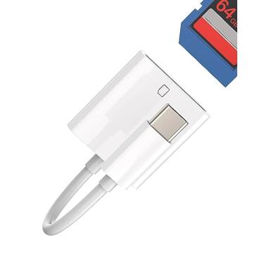 Imagem de Para iPhone USB C Leitor de cartão SD Porta Tipo C Adaptador de memória para câmera compatível com Samsung para Apple 15 Pro Max Plus para iPad 10、Air4/5、Mini、Pro 12.9 Macbook Thunderbolt cabo Compact