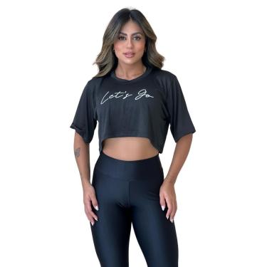 Imagem de Blusa Cropped Feminino Dry Academia Manga Curta Furadinho Fitness-Feminino