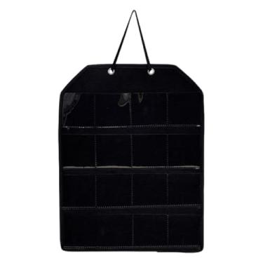 Imagem de KiBcsLic Organizador de exibição de crachás para pendurar na parede, serve para crachás de 75 mm, economiza espaço para colecionadores, acessório leve e, Preto