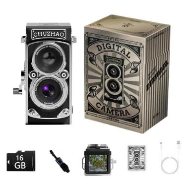 Imagem de Câmera Retro Mini Digital Vintage 12MP 1080P FHD 16GB - Marca Própria