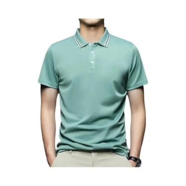 Imagem de Camisa Polo Masculina de Manga Curta Listrada - Confortável e Respiráv