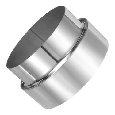 Imagem de PATIKIL Conector redutor de adaptador de exaustão de 17 cm ID para 16 cm OD, acoplador de duto redondo universal de tubo de fogão de aço inoxidável para aquecedores de água, fogões de madeira