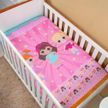 Imagem de Edredom Infantil para Berço Bonequinhas Fofa 145 cm