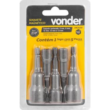 Imagem de Jogo Soquete Magnetico Milímetro Com 5 Peças - Vonder
