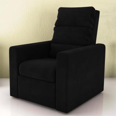 Imagem de Poltrona Reclinável Saul Veludo Inca Preto