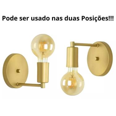 Imagem de Luminária Arandela Parede Cama Mesa Quarto Moderna Alumínio Ouro