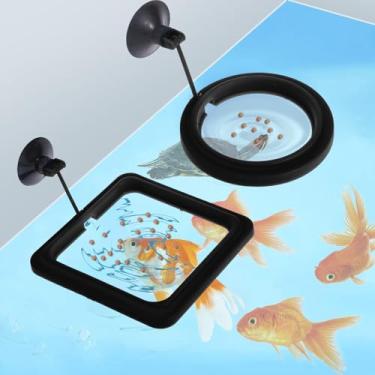 Imagem de 2 anéis de alimentação de peixes, anel de alimentação de aquário automático para aquário com alimentador automático de peixes betta ao vivo, alimentador de férias, acessórios flutuantes para