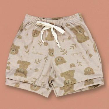 Imagem de Shorts Bebê Malha Macelin com Estampas Fofas e Elegantes - Era Uma Vez