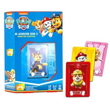 Imagem de Jogo Infantil de Cartas Patrulha Canina 6 Jogos em 1 á partir de 4 Ano