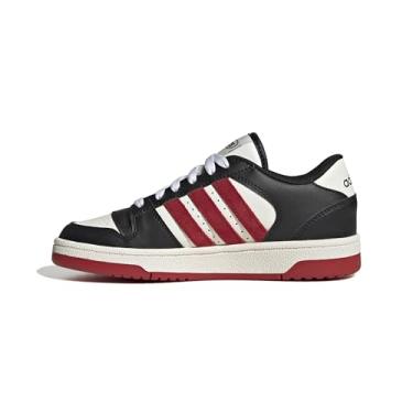 Imagem de adidas Tênis de basquete unissex infantil Turnaround, Preto/Team Power Red/White, 5.5 Big Kid