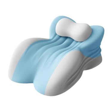 Imagem de Bothyi Travesseiro de Cunha Ergonômico em Espuma Viscoelástica com Suporte Multiposições para Elevação Pernas E Capa Removível, Ideal para Viagens, Uso D, Cinza Azulado, Tamanho real