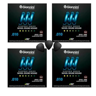 Imagem de Cordas Giannini 010 Para Guitarra Round Wound Pack C / 4
