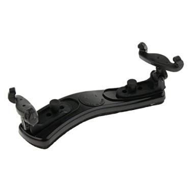 Imagem de barenx Apoio de ombro ajustável para violino 1/2 1/4 1/8 peças de violino de alta qualidade - preto, 1-4-1-8