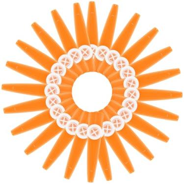 Imagem de 48 peças de plástico Kazoos, Kazoo Musical, bom companheiro para violão, violino, piano, teclado, ukulele, presente para presentes de Natal, lembrancinhas de festa. (Laranja)