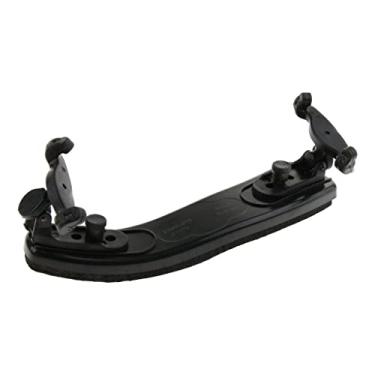 Imagem de barenx Apoio de ombro ajustável para violino 1/2 1/4 1/8 peças de violino de alta qualidade - preto, 1-2