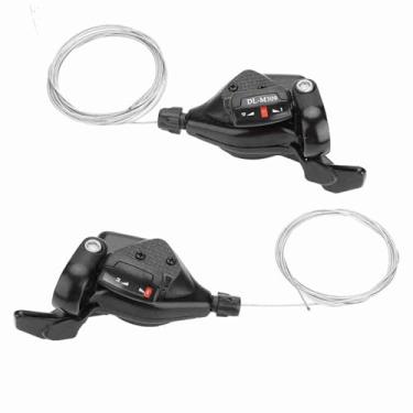 Imagem de 1 par de alavanca de freio de mudança de velocidade de bicicleta, 3x7/8/9 desviador de bicicleta câmbio de velocidade de bicicleta engrenagem esquerda e direita (3*9 velocidades)